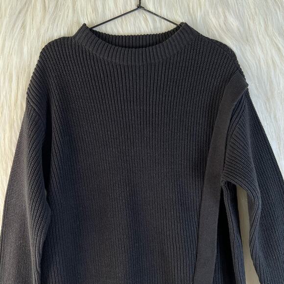 NWT Halston Studio Studio Long Sleeve Mini Sweater Dress Black Ribbed Size XXL - Picture 5 of 11